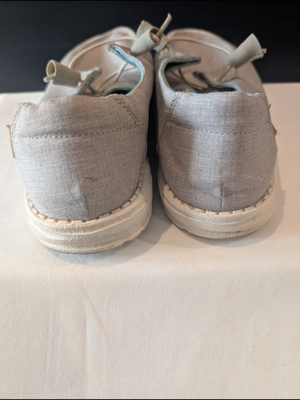 Hey Dude Wally Light Gray Canvas Slip-Ons - Picture 3 of 6